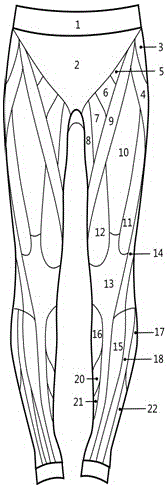 Intelligent pressing seamless sports close-fitting trousers with massage function