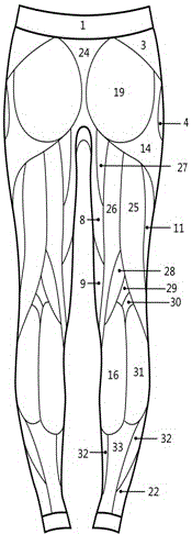 Intelligent pressing seamless sports close-fitting trousers with massage function