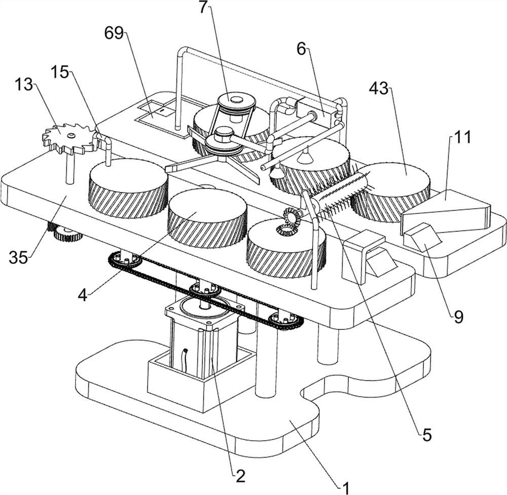 Glue smearing device for interval type wood boards