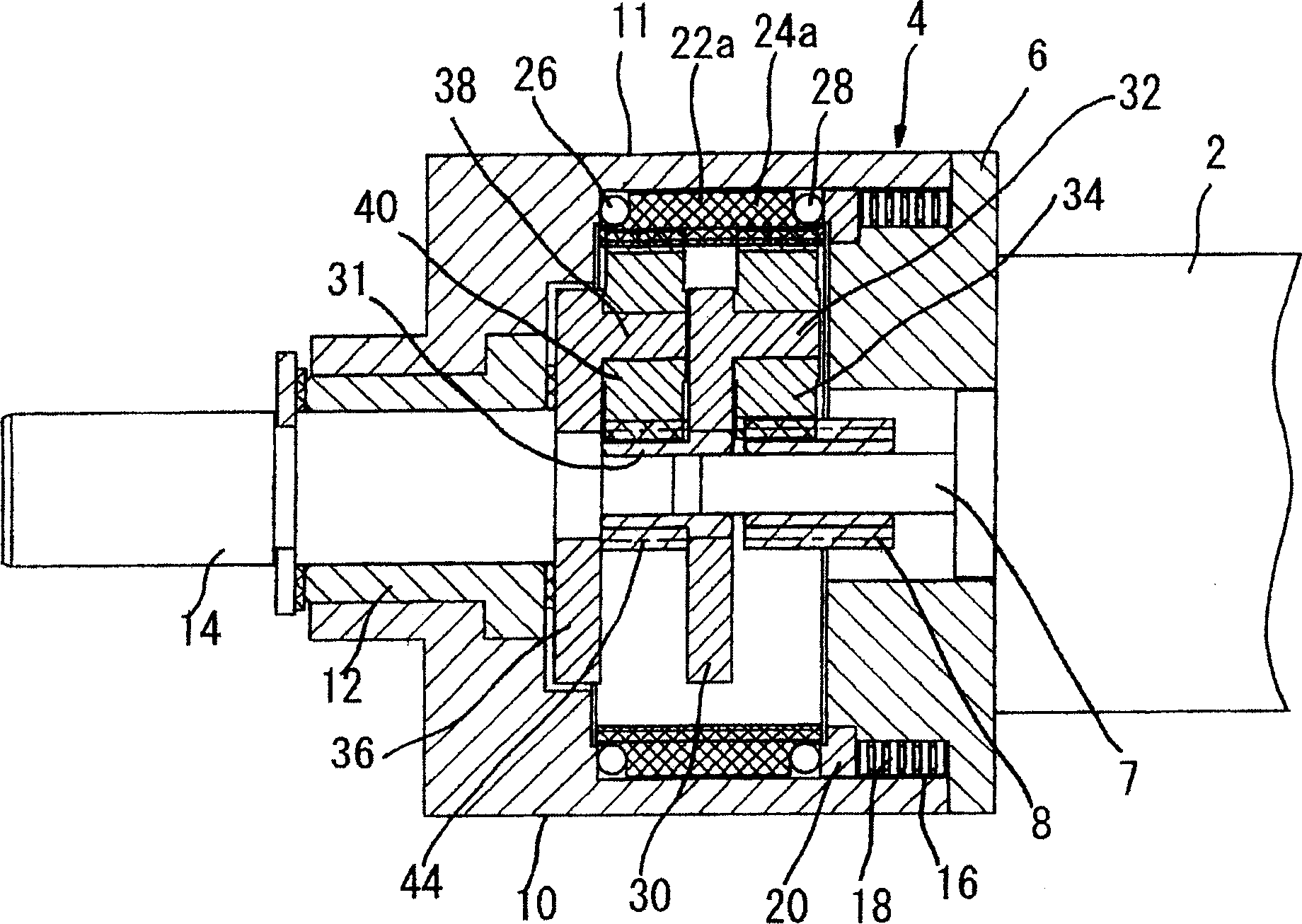 Planetary gear type reduction gear with torque limiter