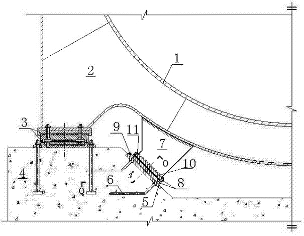 Vibration damping and energy dissipation limiting device for water diversion steel pipe bearing of hydropower station