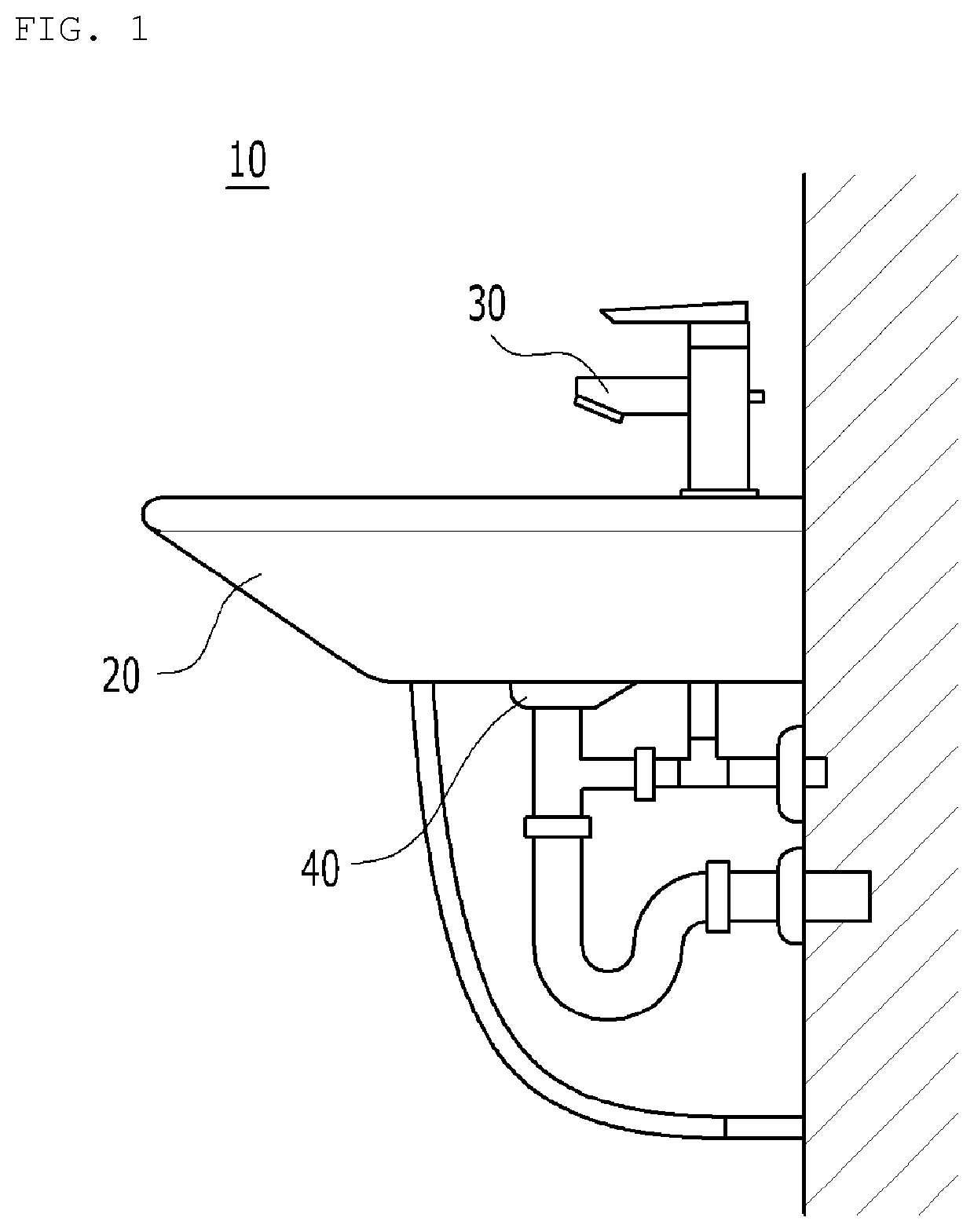 Fountain-type wash basin