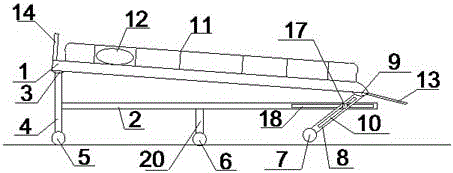 Patient transfer wheeled bed