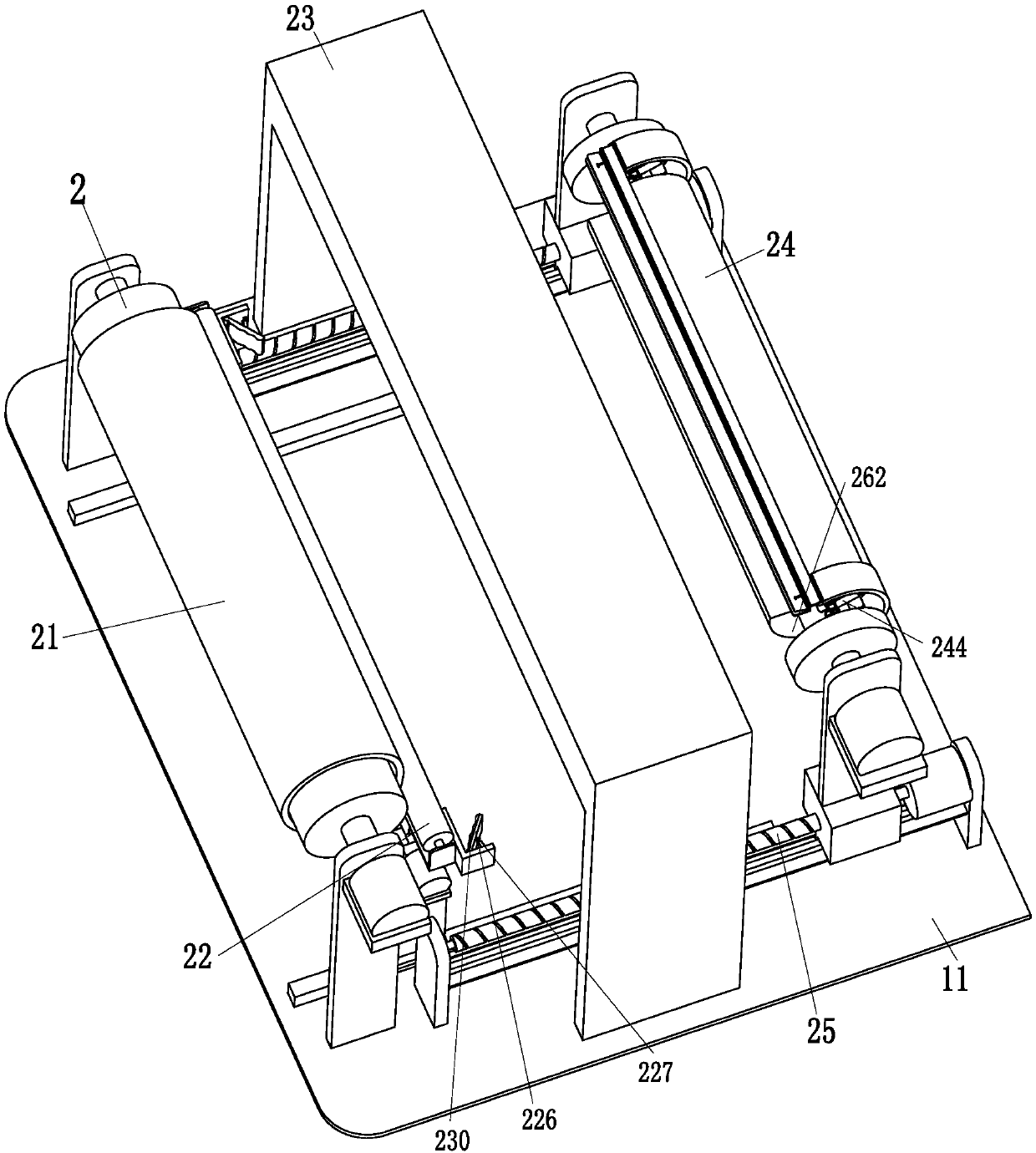 Automatic coating and shearing equipment for cone-frustum-shaped food packaging box manufacturing