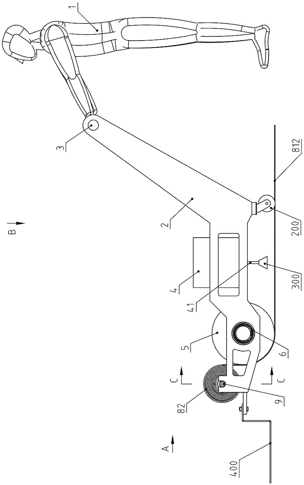 Line drawing device for ball court