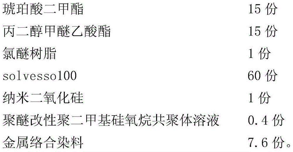 Universal color wiper for furniture paint bottom surface coloring and preparation method thereof