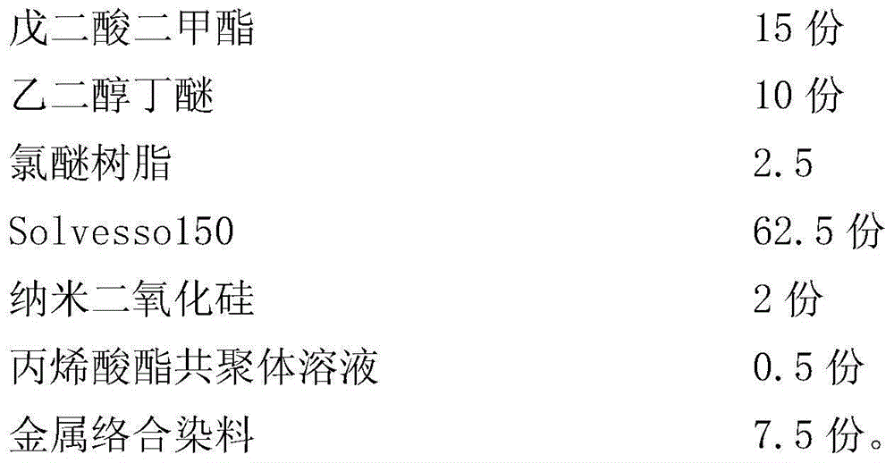 Universal color wiper for furniture paint bottom surface coloring and preparation method thereof