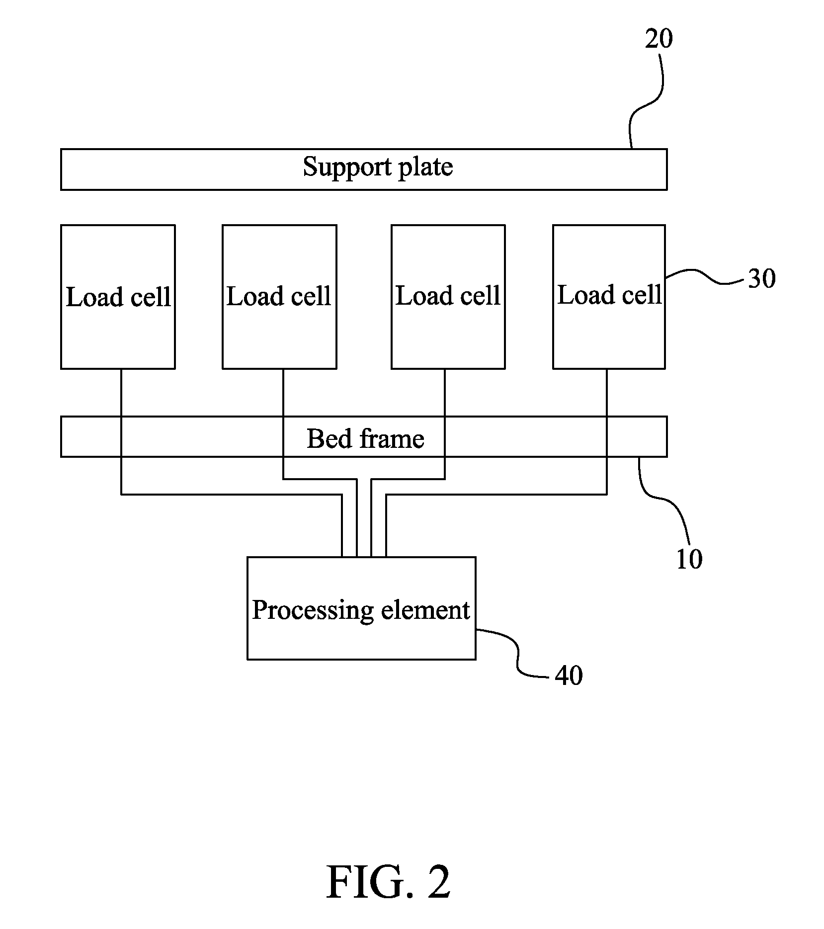 Real-time weighing device for use with hospital bed