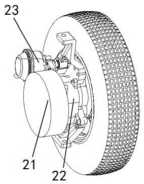 Active return-to-middle control system of electric wheel suspension