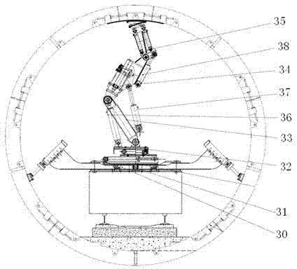 Steel ring mounting machine for tunnel construction