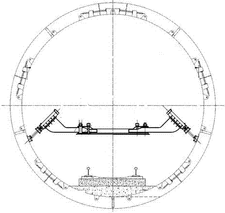 Steel ring mounting machine for tunnel construction