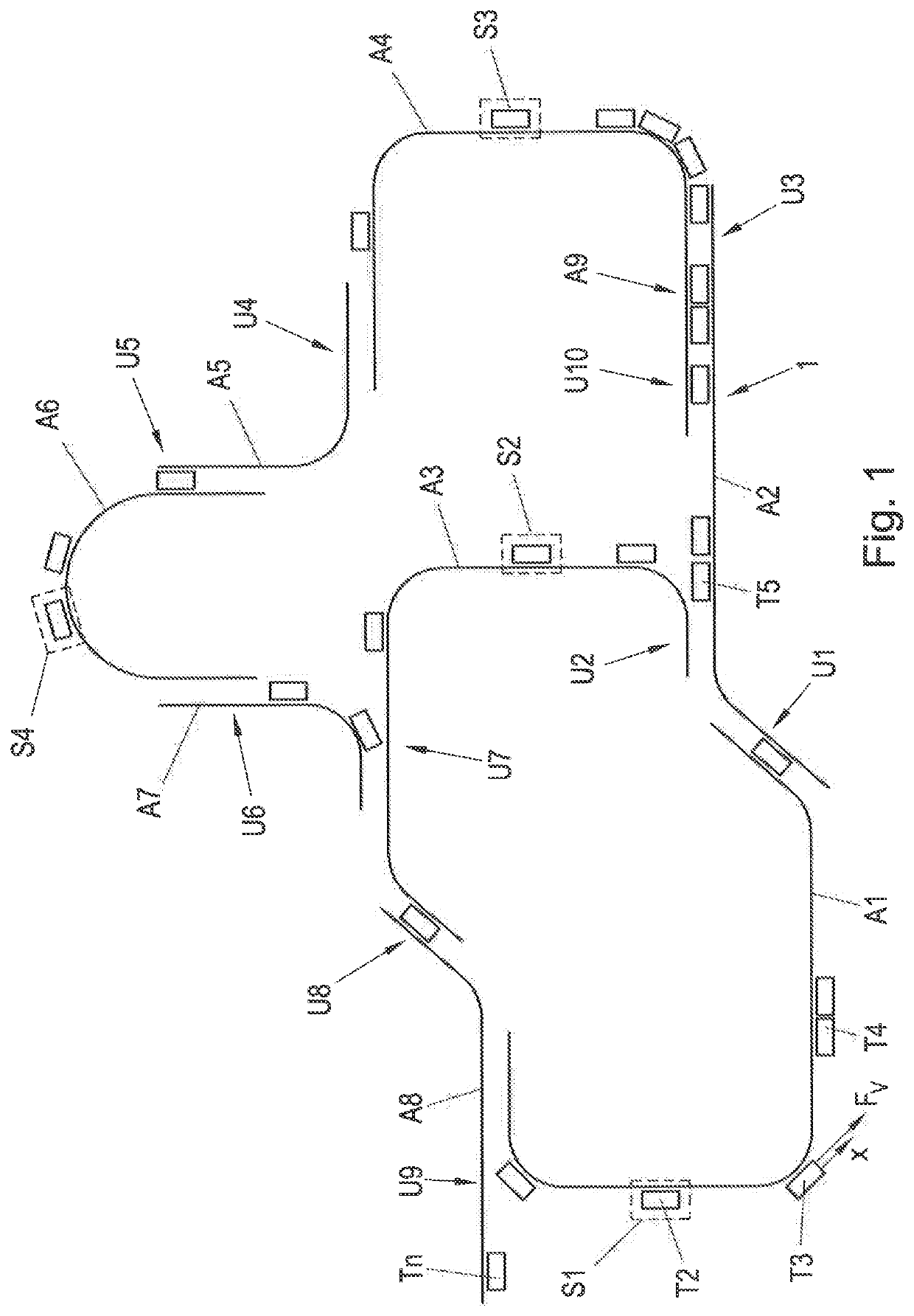 Method and long-stator linear motor for transferring a transport unit at a transfer position