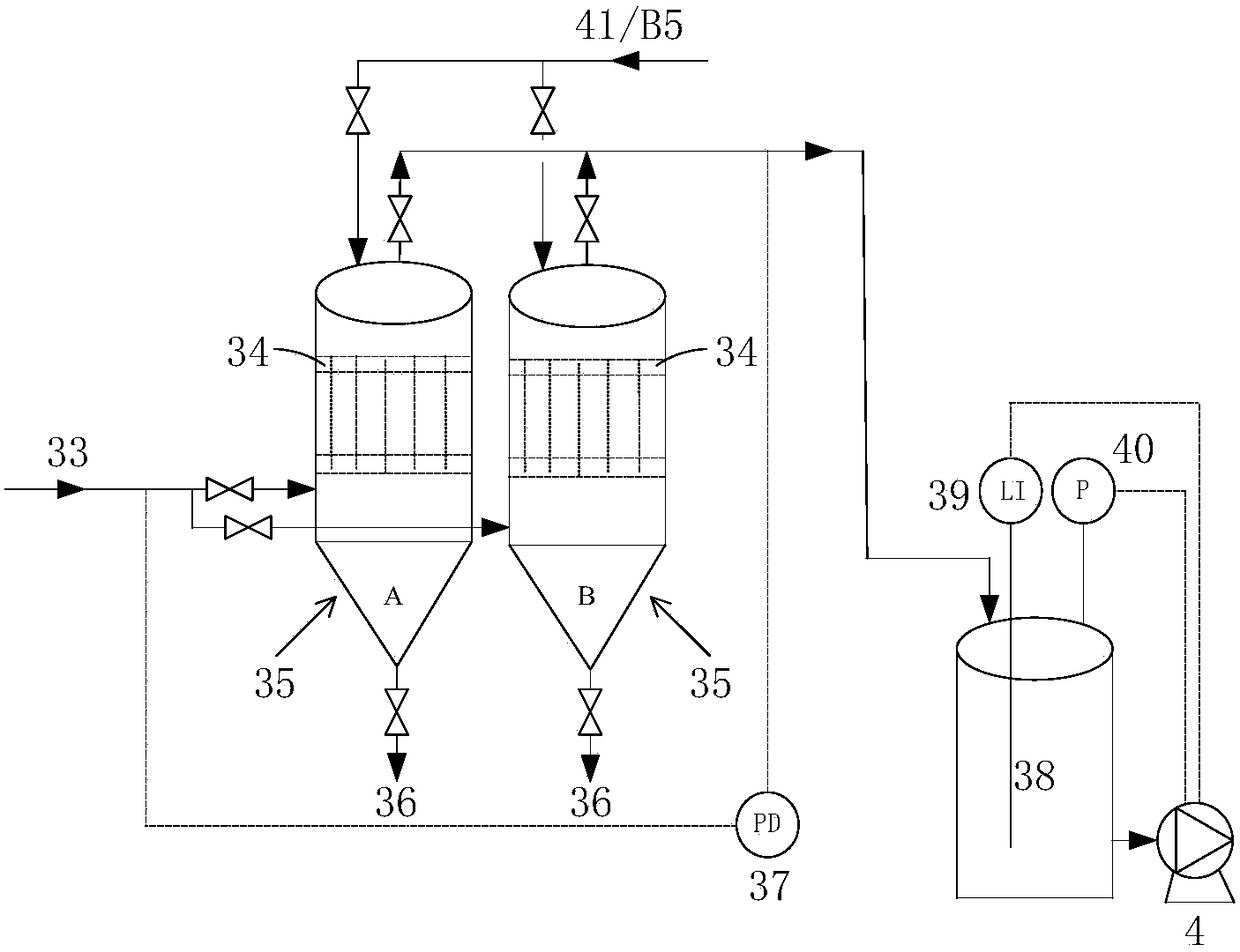 Treatment device for polycrystalline silicon reduction tail gases