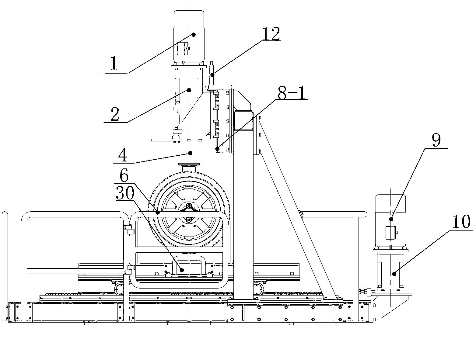 Wheel type polishing machine