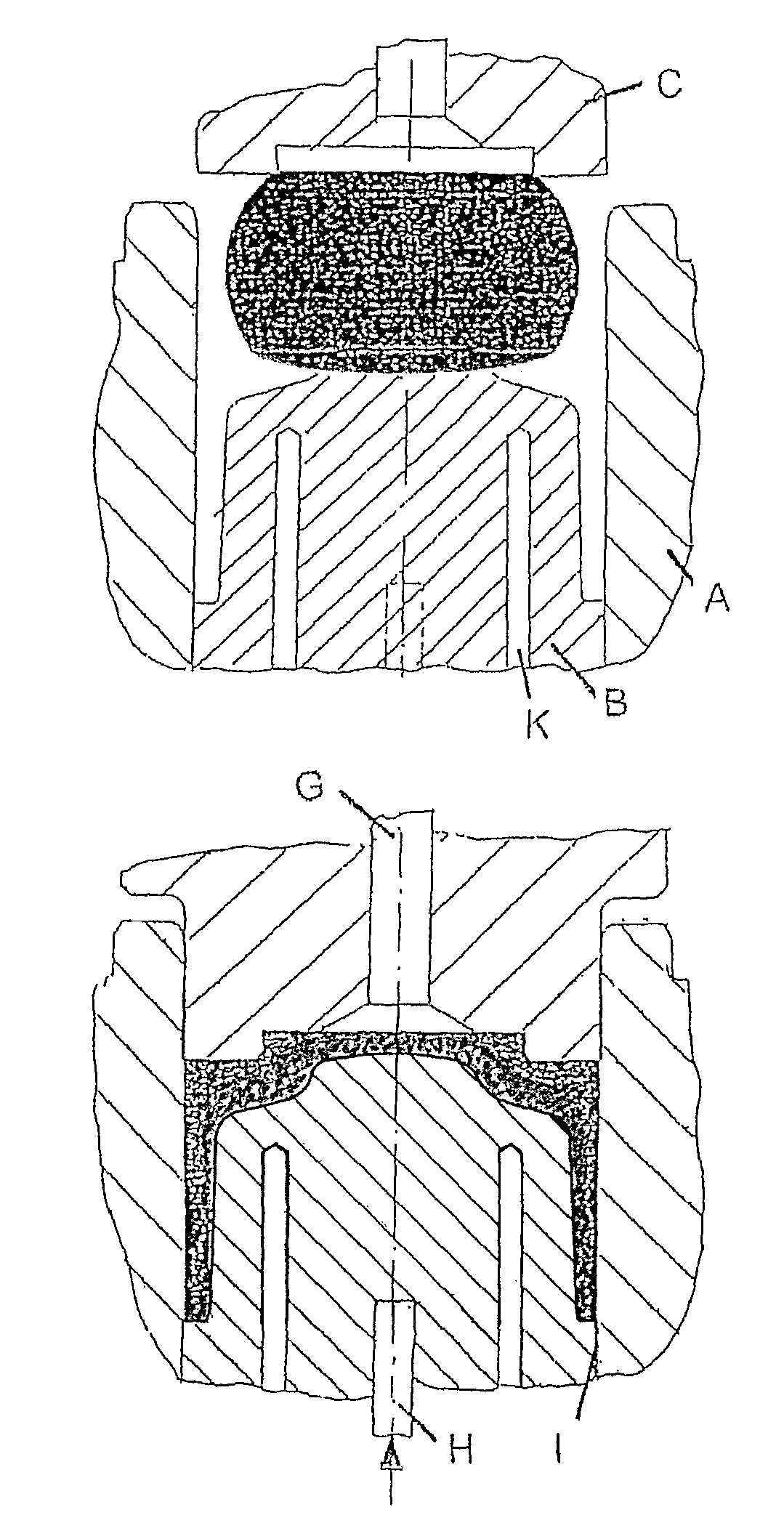 Device for forging bush-shaped objects and a forged part produced therewith