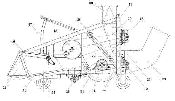 Harvesting table of cotton harvester