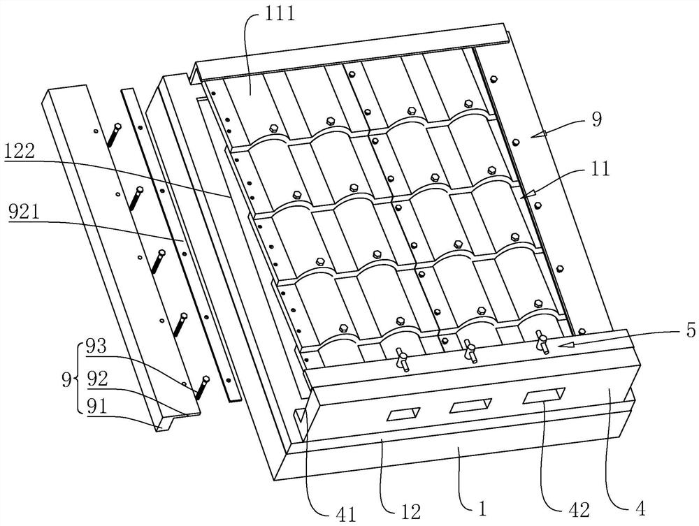 Large-gradient sloping roof tile fixing structure