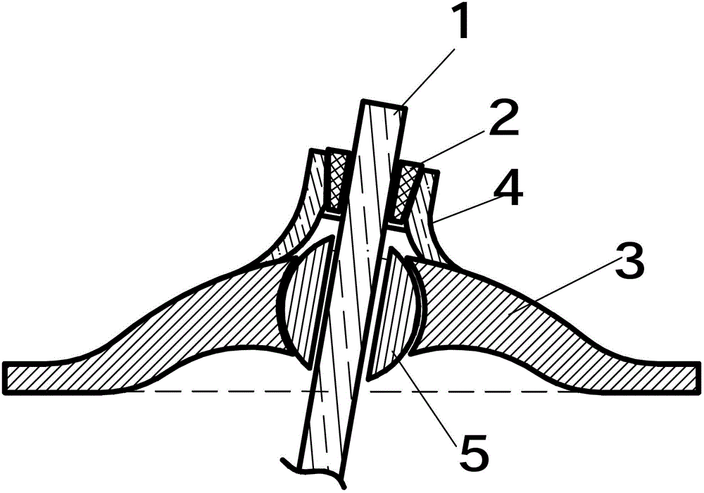 Yield anchor cable spherical rotating and aligning device