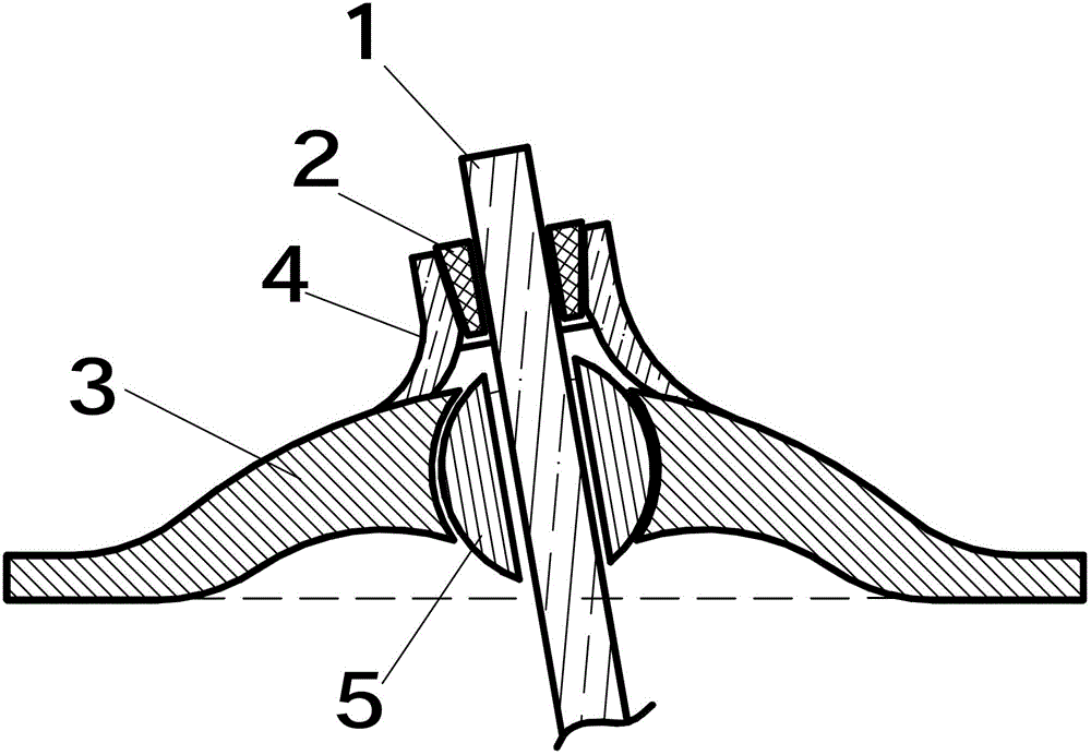 Yield anchor cable spherical rotating and aligning device