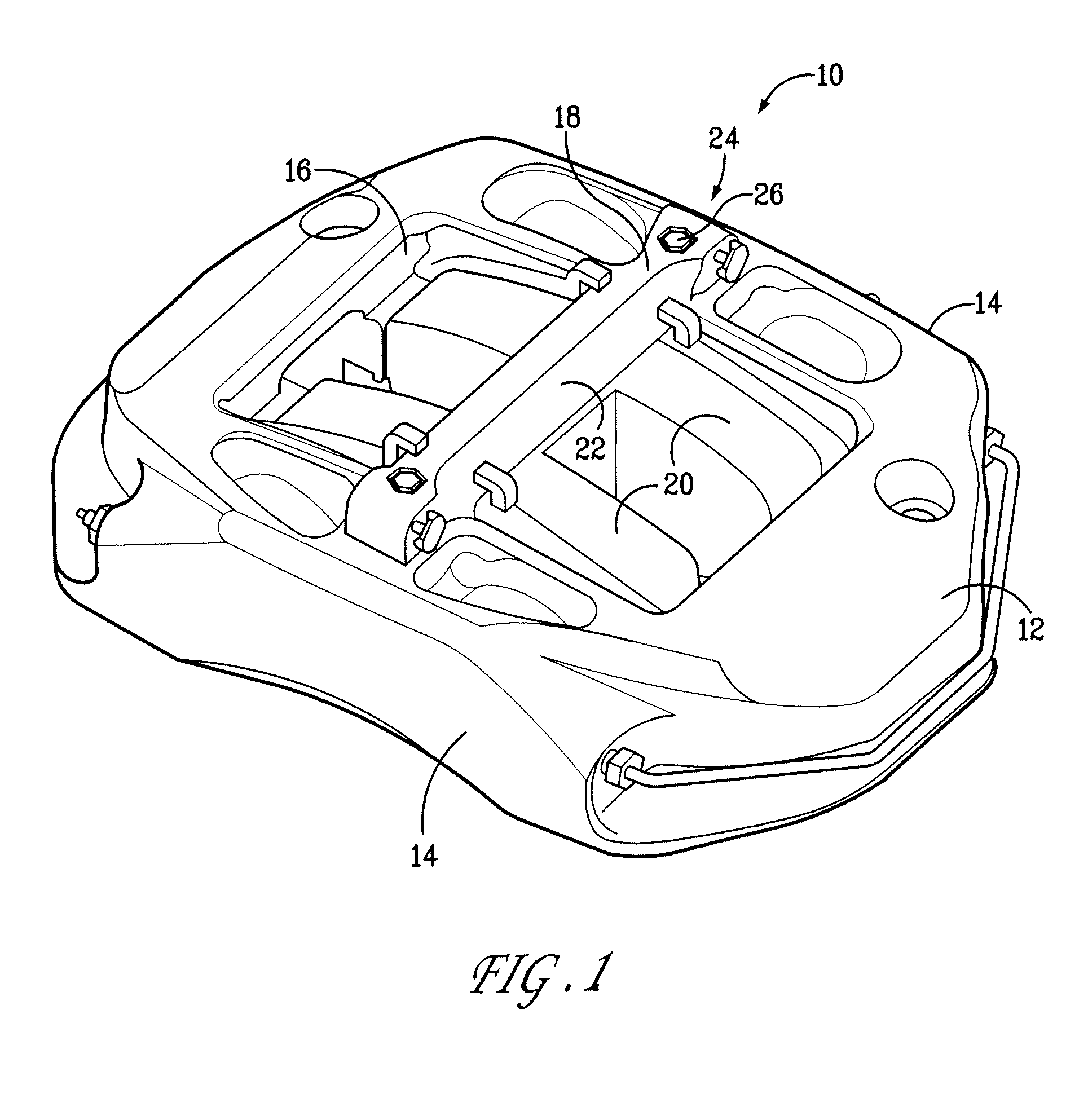 Quick release removable bridge caliper