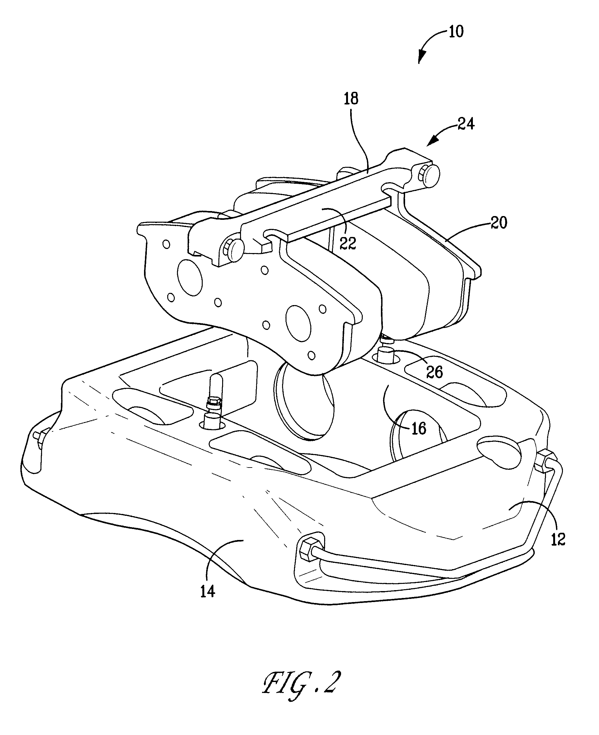 Quick release removable bridge caliper