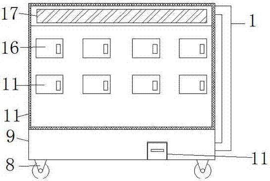 Montelukast storage cabinet with functions of dust removing and drying