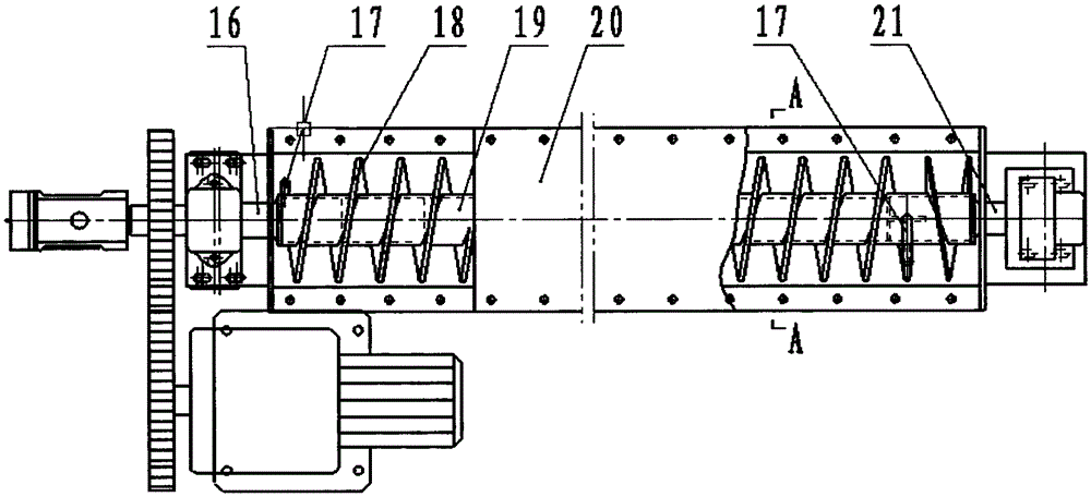 Cooling spiral conveyor for powdery explosives