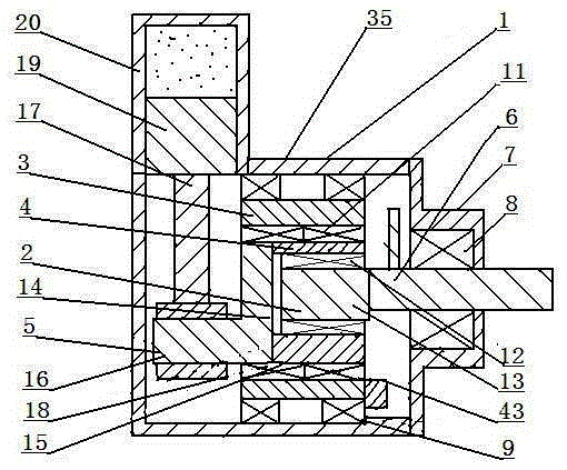 Runner cycloid speed changing stress application mechanism