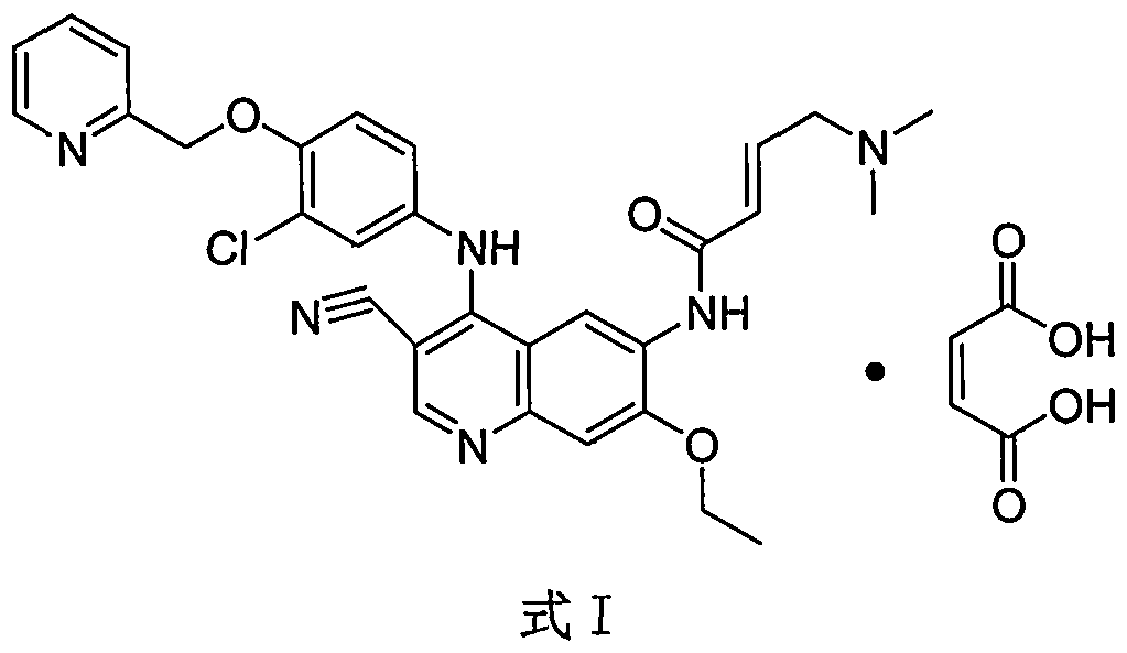 A kind of preparation method of antineoplastic drug neratinib maleate