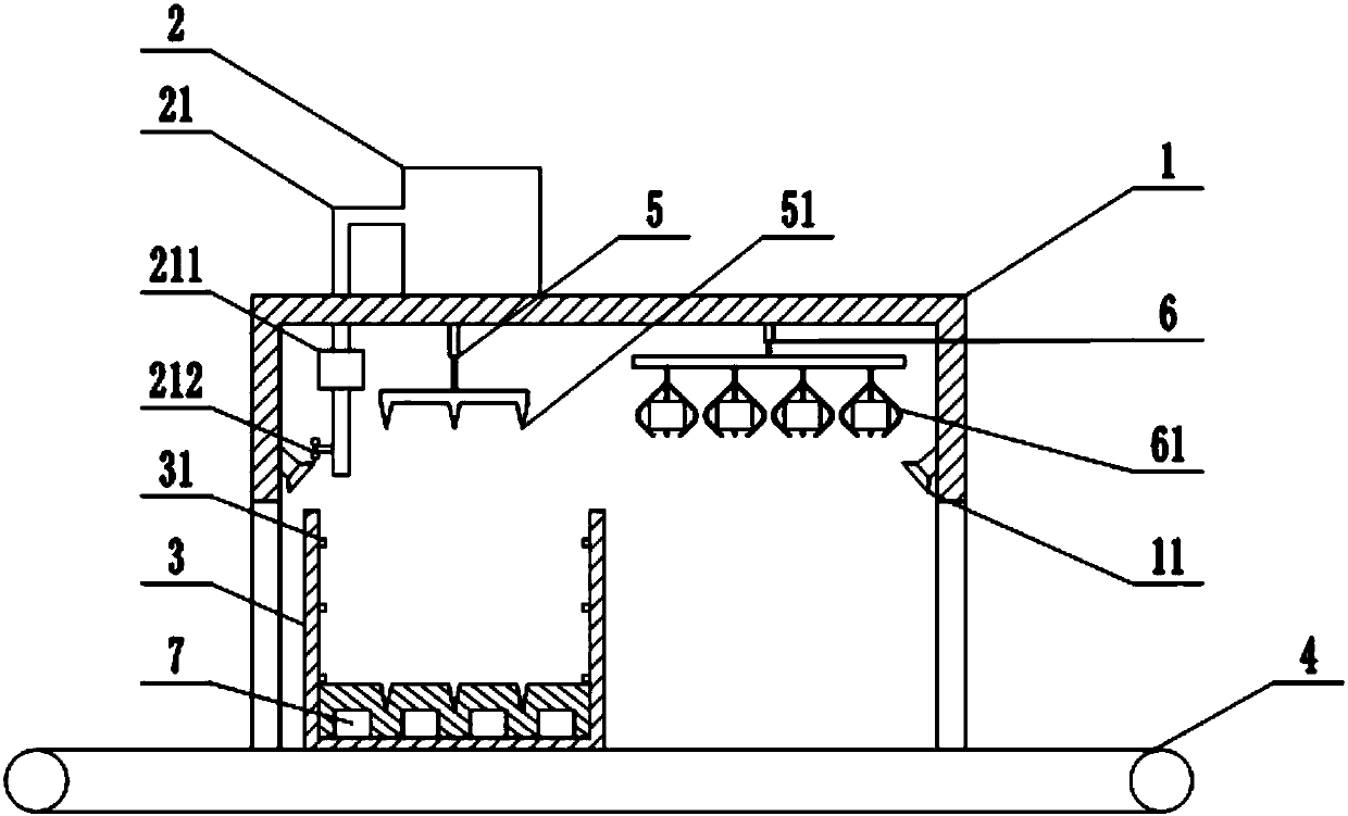 Stacked aquatic product freezing device capable of achieving firm clamping