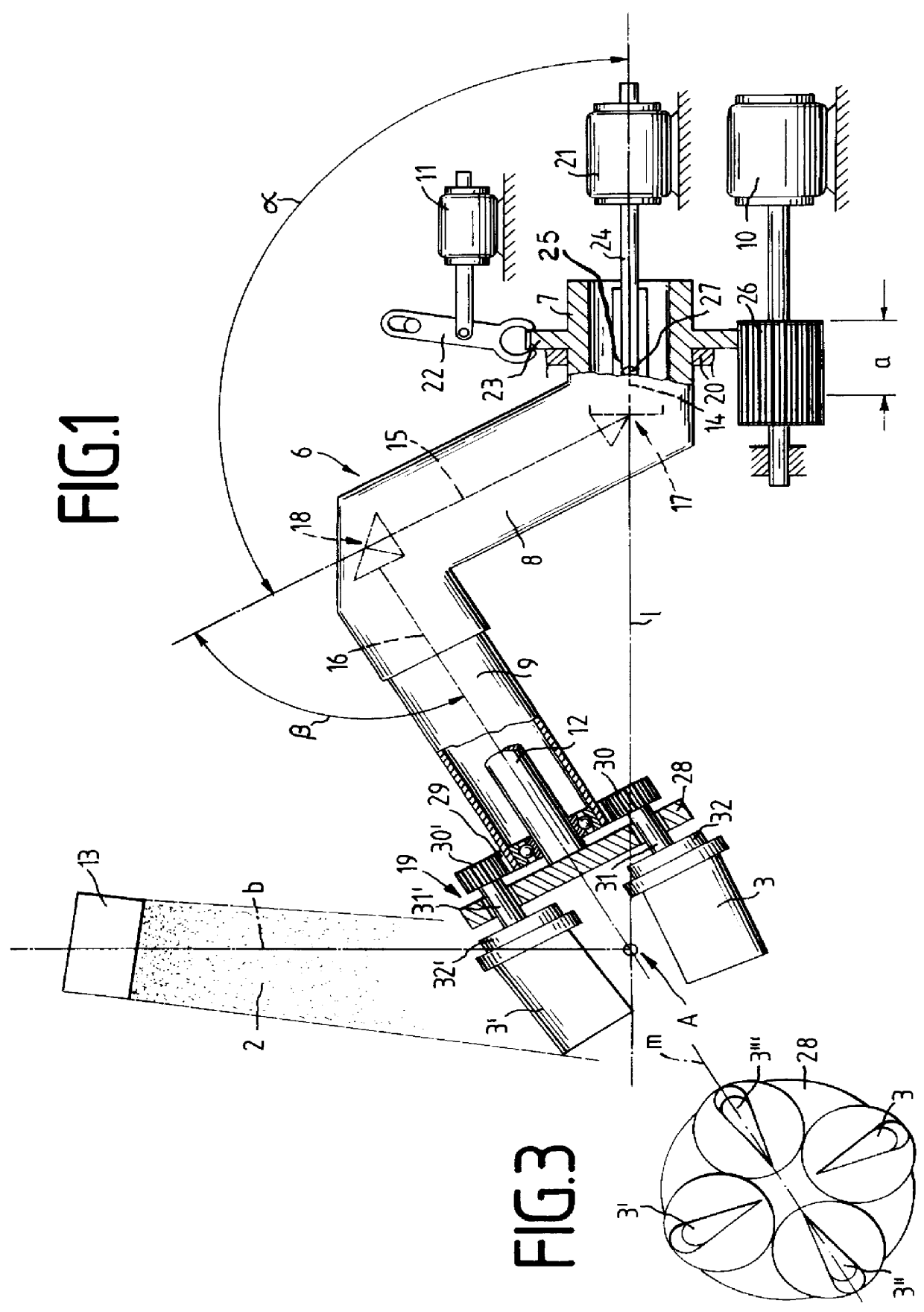 Vacuum coating device for coating substrates on all sides