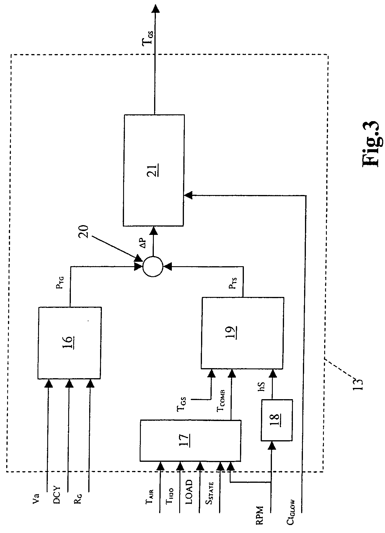 Internal combustion engine provided with a heating device in a combustion chamber and a control method for the heating device