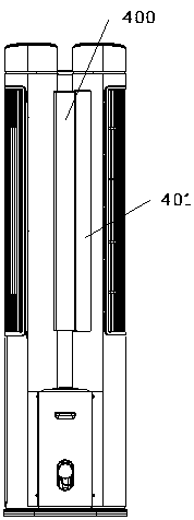 Double-tubular-jet air conditioner with adjustable induced air volume and indoor unit of air conditioner