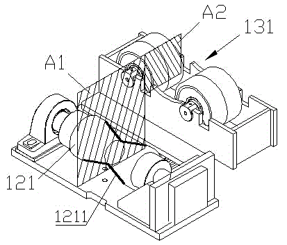 Bracket device for welding bus tube