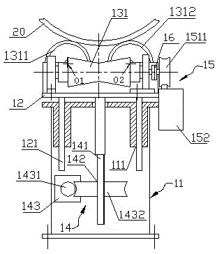 Bracket device for welding bus tube