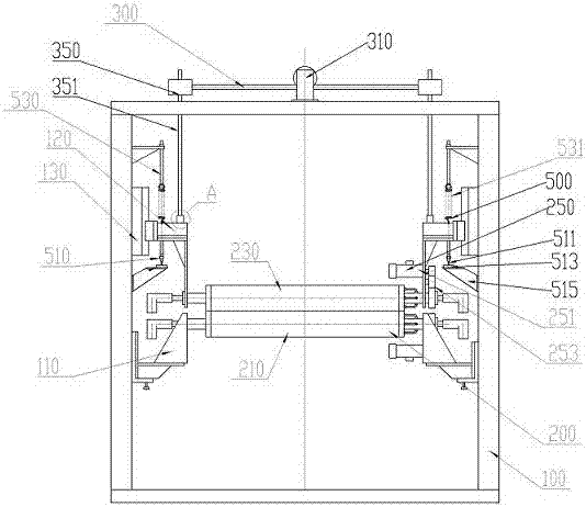 A quenching device for a glass tempering production line