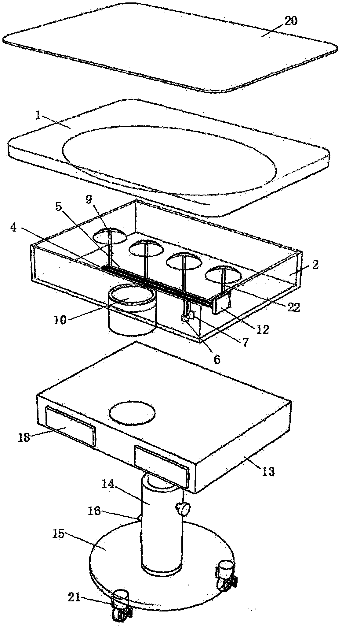 Aquarium dining table with controlled air bubbles