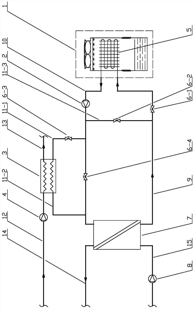 Cold water phase transformation machine assisted energy tower heat pump system