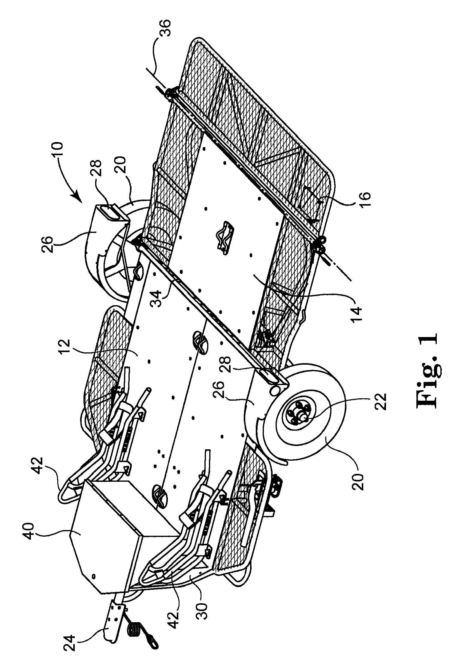 Drive-on multipurpose trailer configurable for semi-vertical storage