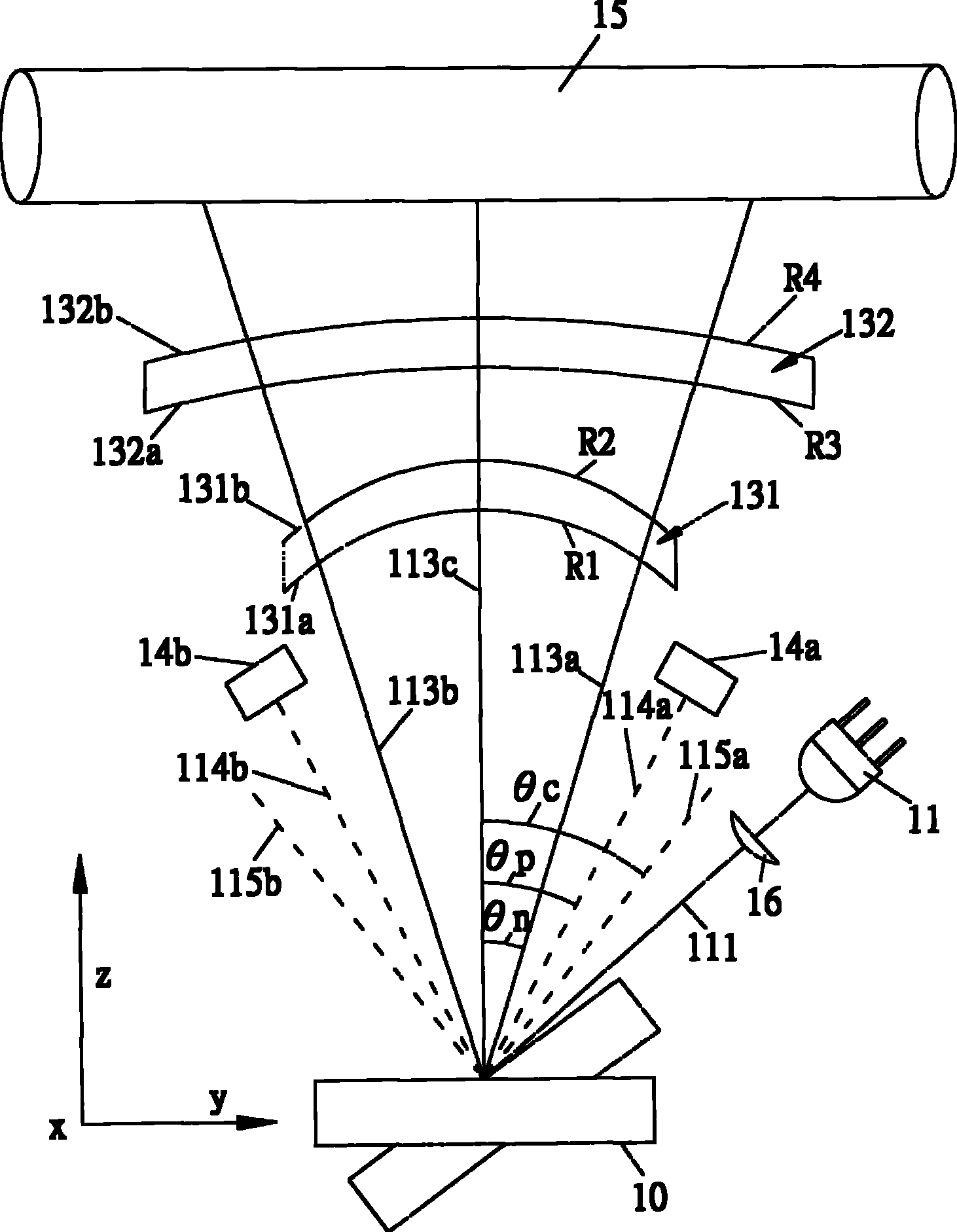 Two-chip type f Theta lens of microcomputer electric laser scanning device