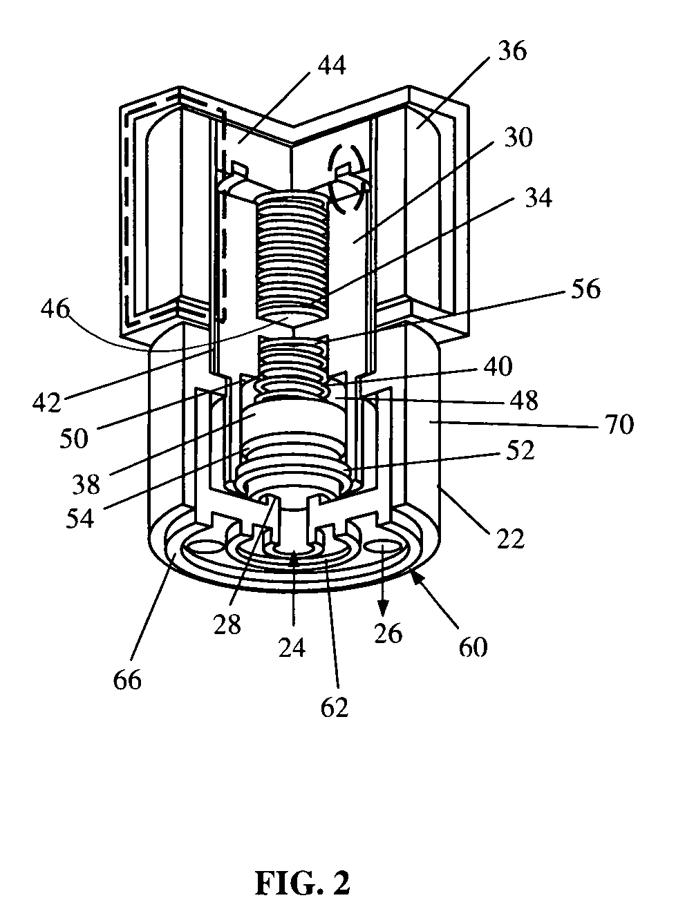 Solenoid valve for fluid flow