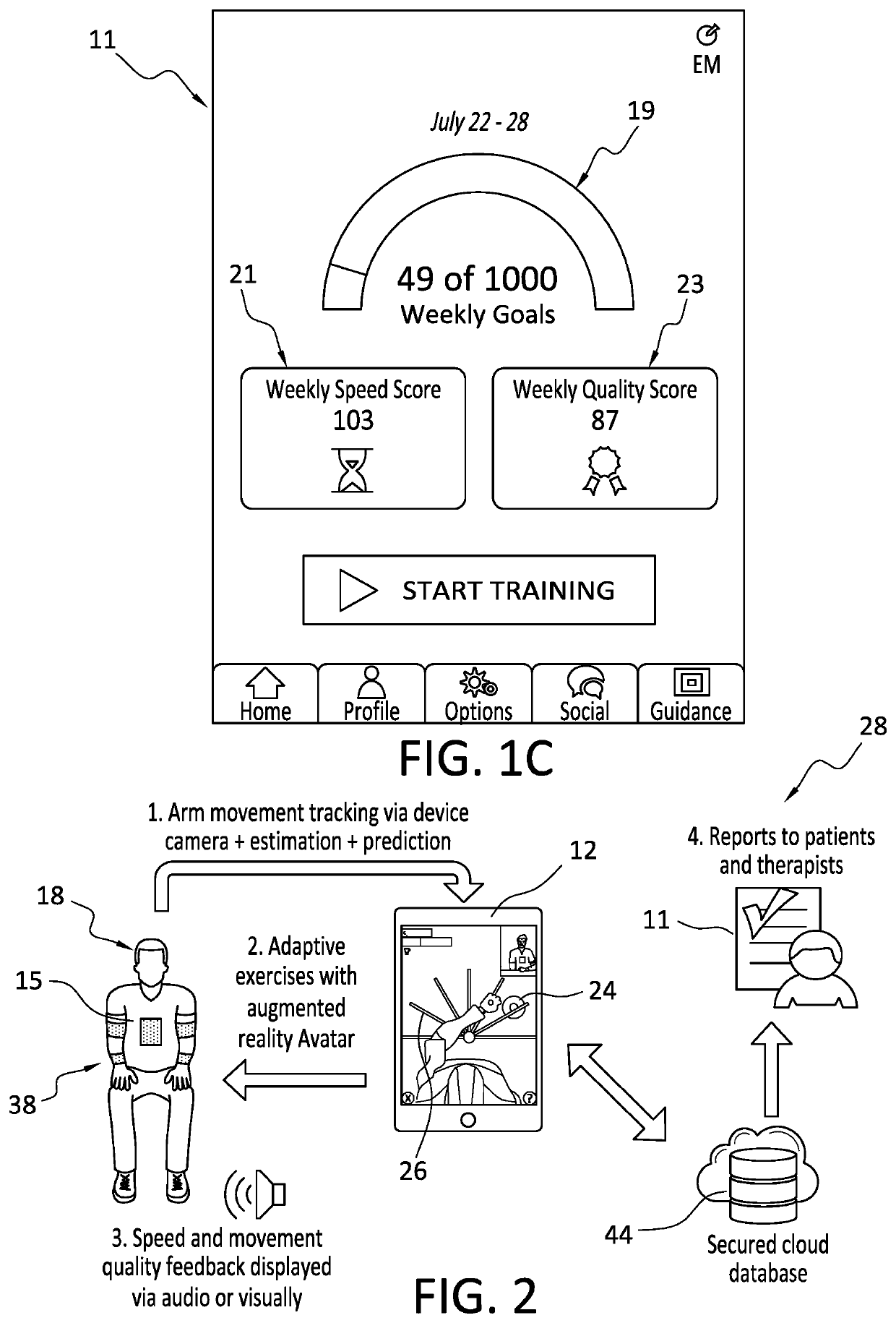 Method and system for motion measurement and rehabilitation