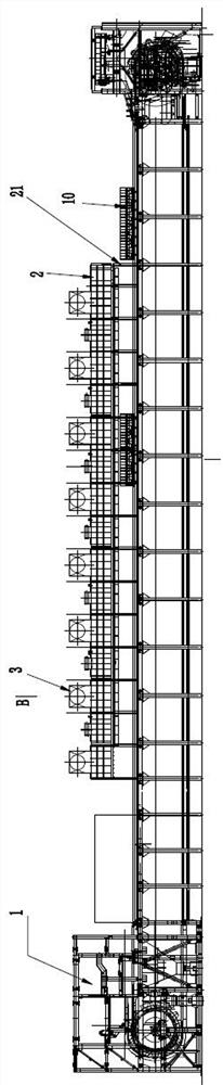 Hot flue gas circulation structure of sintering machine