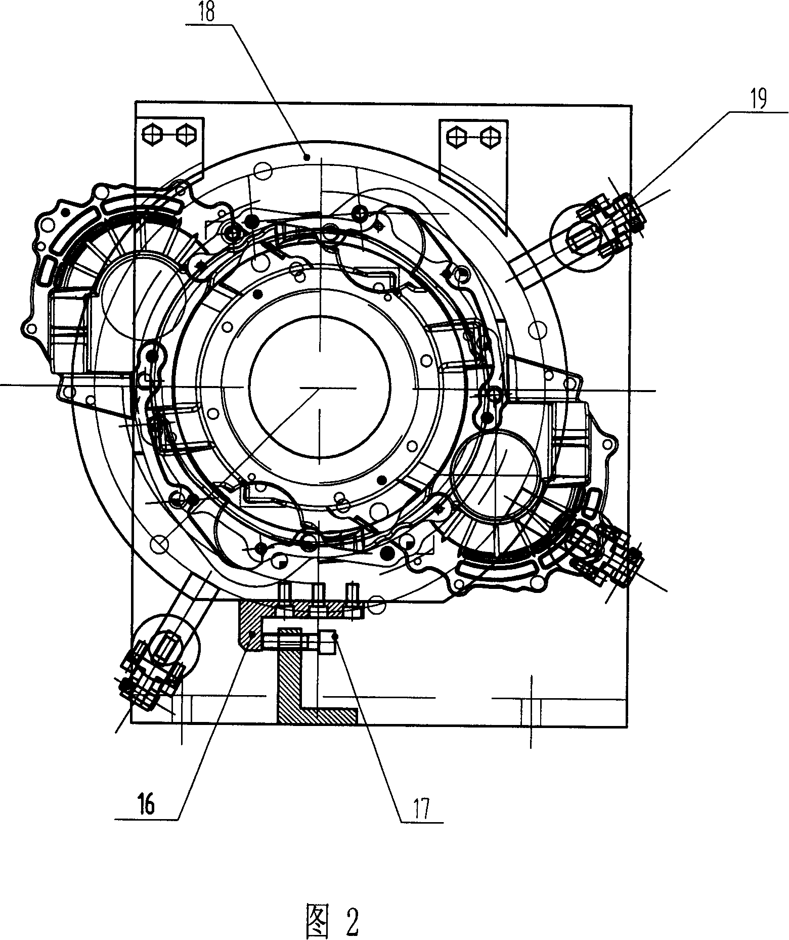 Speed-changer test floor installation mechanism