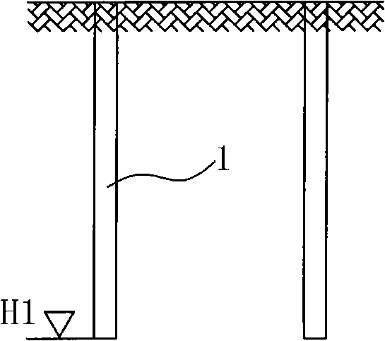 Inversely-constructed underground continues wall with siamesed reinforcing cage