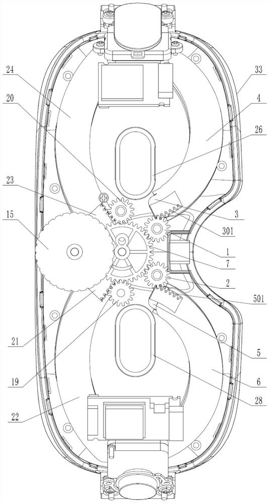 Position adjusting structure and massage device