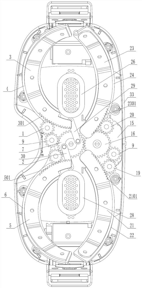 Position adjusting structure and massage device