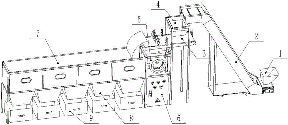 Fresh tea leaf winnowing feeding machine