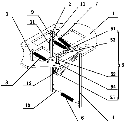 Leg connection structure for bionic insect robot