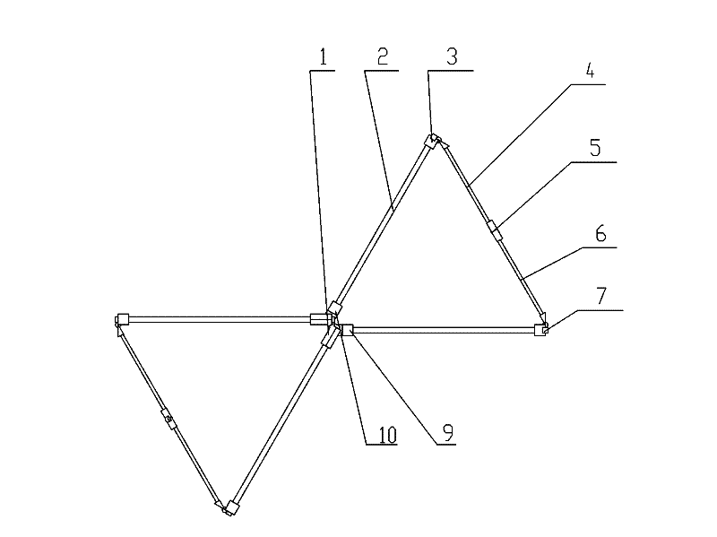 Spatial foldable mechanism derived from five rotating sub-units